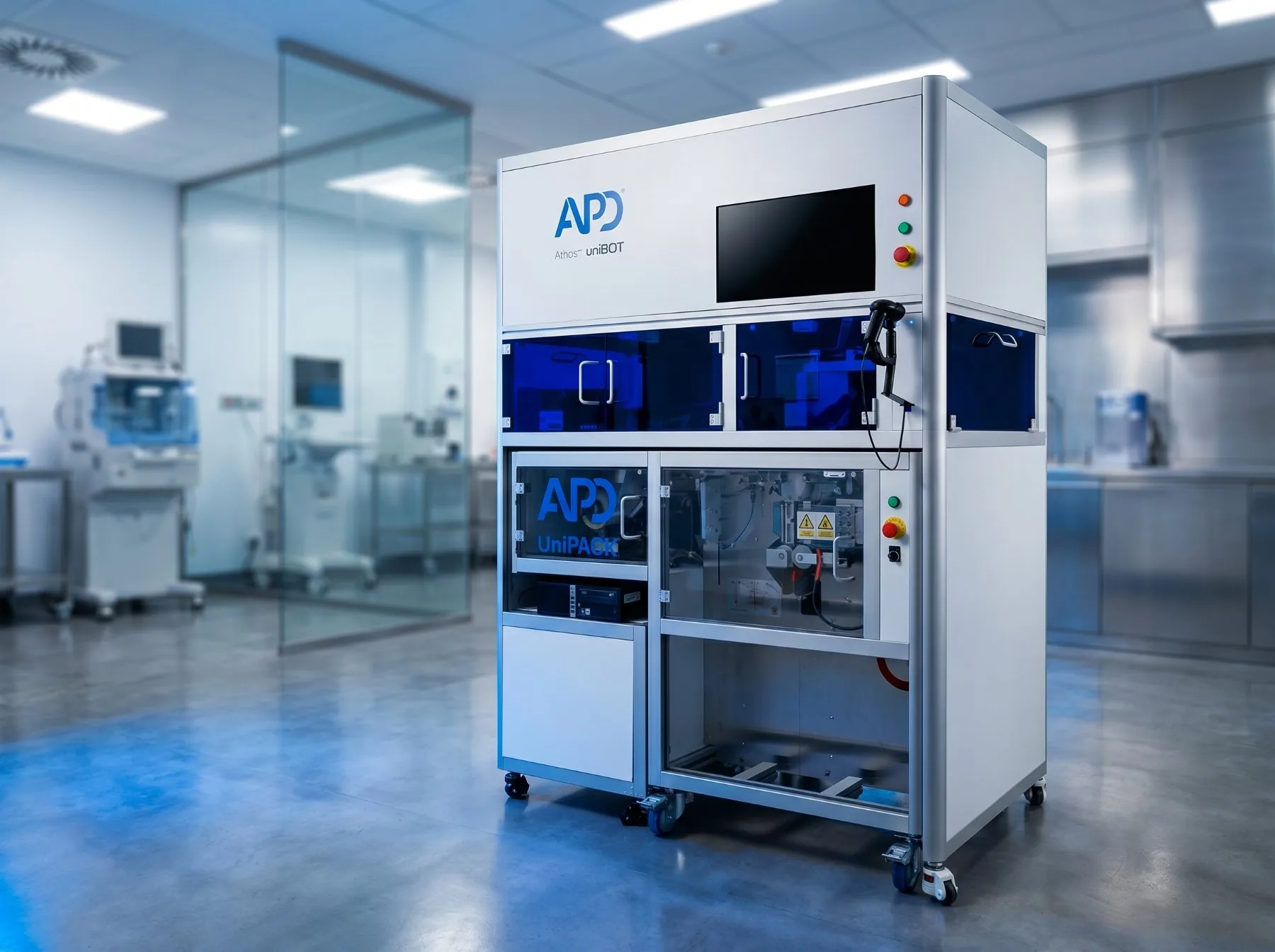 Athos™ uniBOT with uniPACK module installed in the Pharmacy department